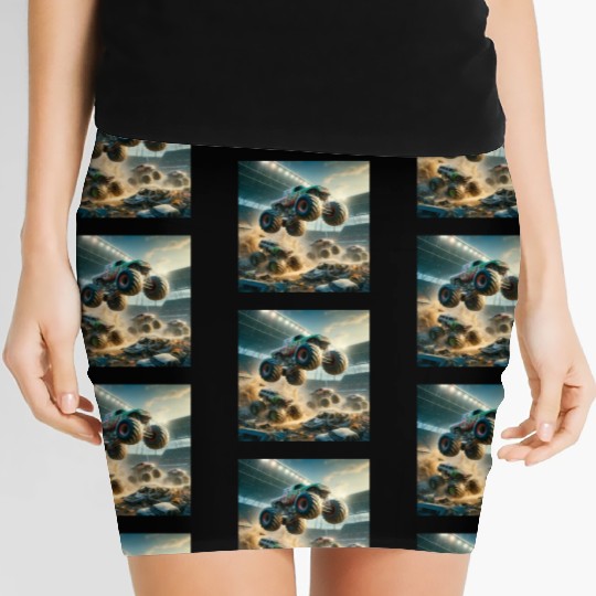Monster Madness Monster Trucks Women's Mini Skirts