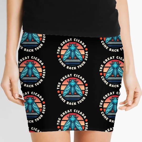 Cicada-Comeback-Insect-Magicicada- Women's Mini Skirts
