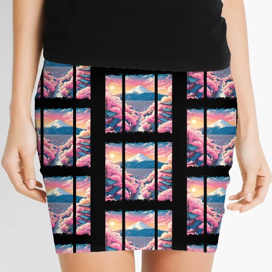 japan kirschblüten straße 2 Women's Mini Skirts