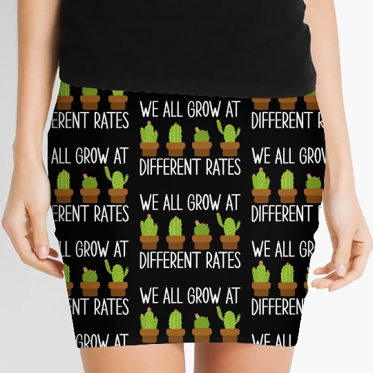 We All Grow at Different Rates Preschool Teacher Women's Mini Skirts