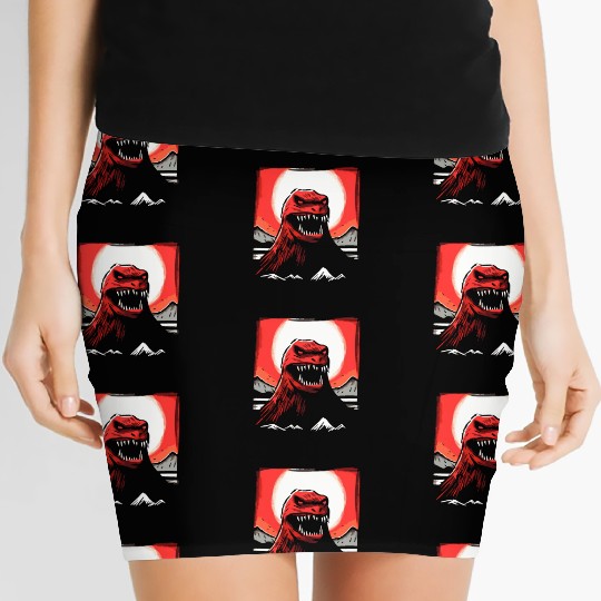 Red Sun Japan: Lizard Monster Women's Mini Skirts