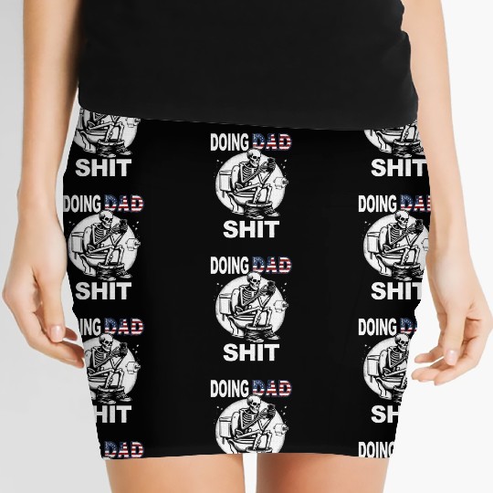 Doing Hot Dad Shit US Vintage Skeleton Women's Mini Skirts