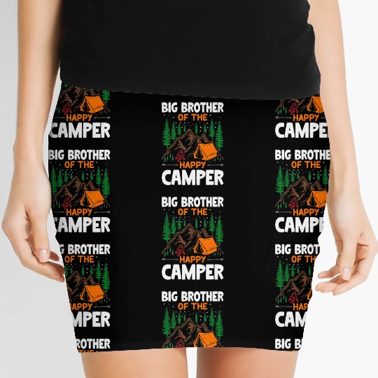 Big Brother of The Happy Camper Hiking Lover Women's Mini Skirts