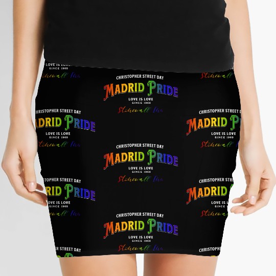 Madrid Gay Pride Colors Of Rainbow LGBTQ+ Women's Mini Skirts