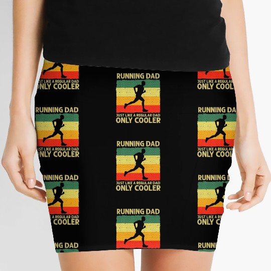 Running Dad Marathon Runner Coach Marathoner Women's Mini Skirts