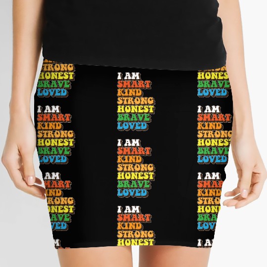 Daily Affirmation Uplifting Quotes Positive Women's Mini Skirts