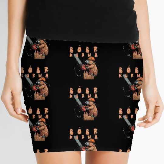 Beaver Lumberjack Chainsaw Women's Mini Skirts