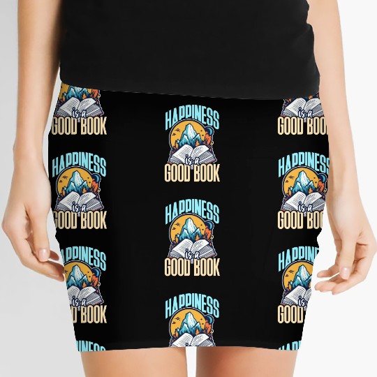 Literature Teacher Happiness Is A Good Book Reader Women's Mini Skirts