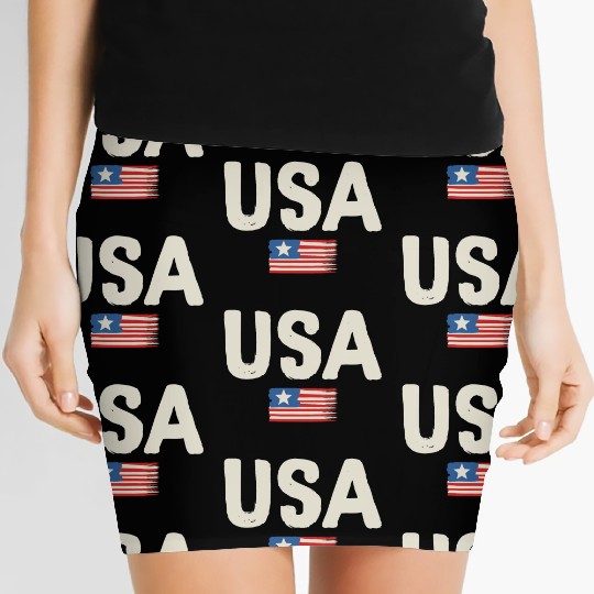 Usa flag Women's Mini Skirts