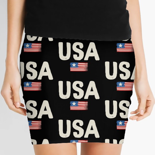 Usa flag Women's Mini Skirts