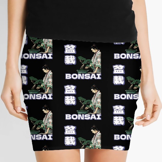 Bonsai Caretaker in Ukiyo-e Women's Mini Skirts