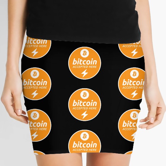 Bitcoin Accepted Here via Lightning Promo Women's Mini Skirts