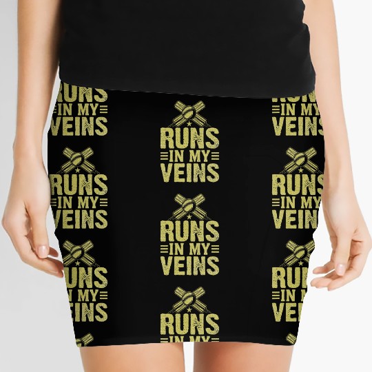 Cricket runs in my Veins Cricket Women's Mini Skirts
