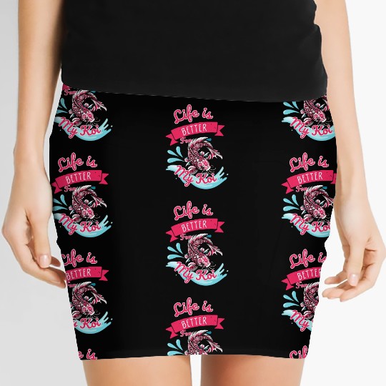Koi fish swim gracefully Women's Mini Skirts
