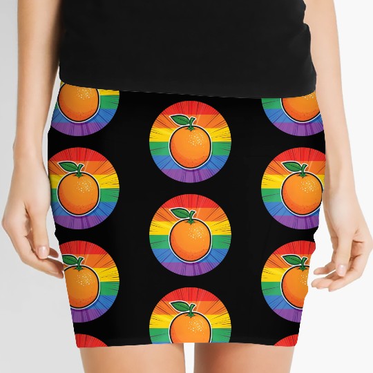 LGBTQ Orange Women's Mini Skirts