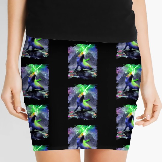 Capybara Spewing Lightning Funny Women's Mini Skirts