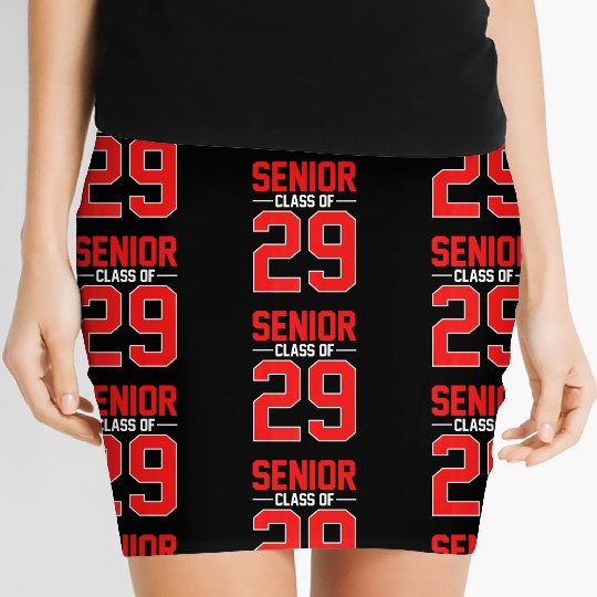 Senior 2029 Class Graduation Graduate Women's Mini Skirts