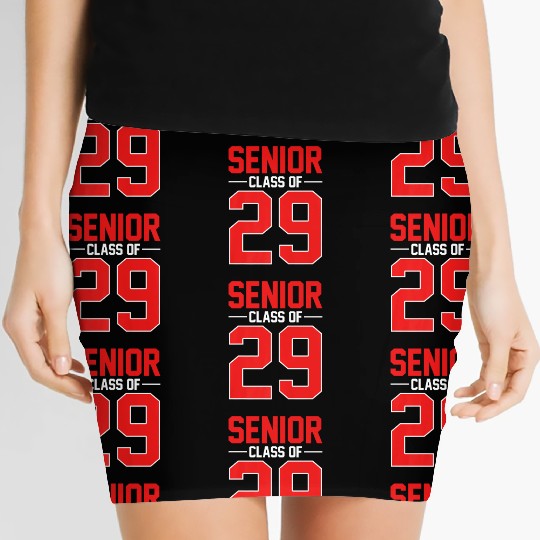 Senior 2029 Class Graduation Graduate Women's Mini Skirts