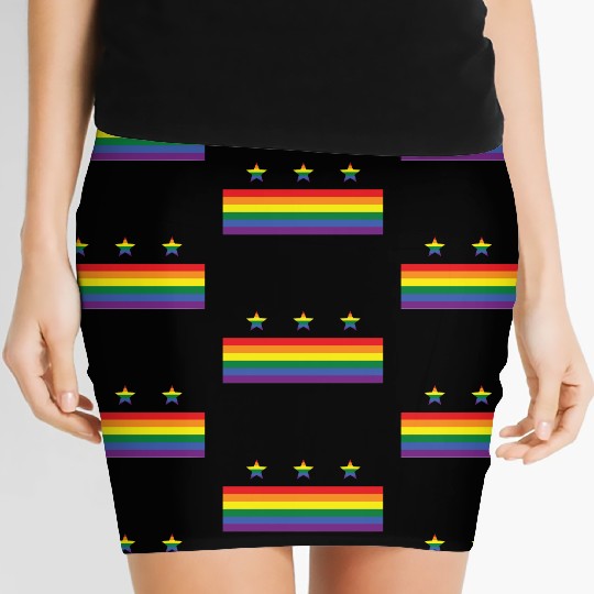 Washington DC Gay Pride Parade Rainbow Flag Women's Mini Skirts