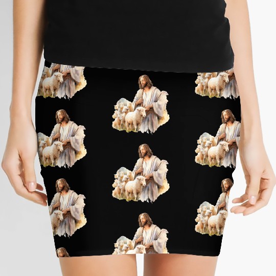 Lord Jesus Church Sheep Peace Women's Mini Skirts