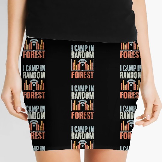 Retro I Camp In Random Forest Data Science A Data Women's Mini Skirts