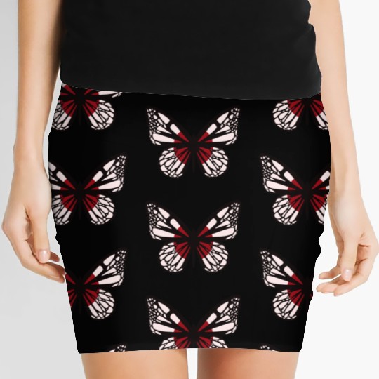 Japanese Butterfly Lover Funny Design Women's Mini Skirts