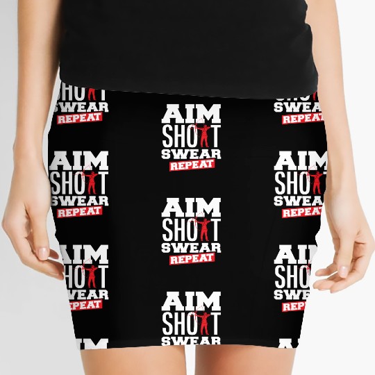 Bow Aiming Swear Archery Women's Mini Skirts