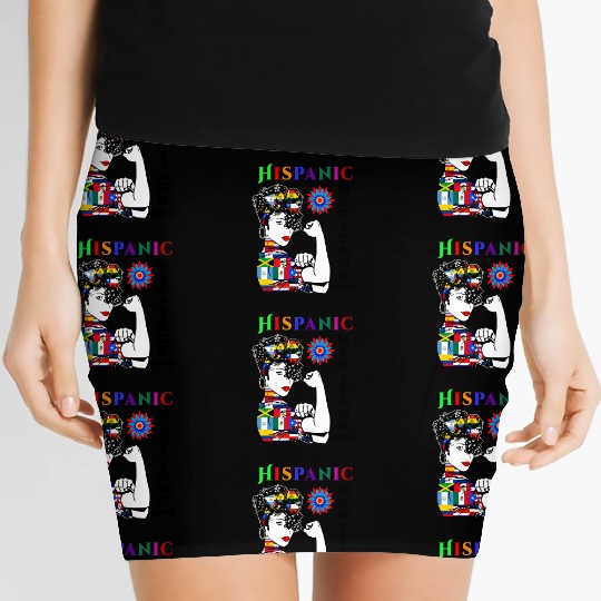 Hispanic Heritage Month Latino Countries Flag Women's Mini Skirts