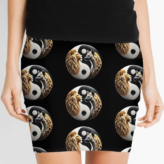 Lion & Hyena - Yin-Yang Women's Mini Skirts
