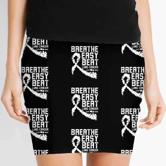 Breathe Easy Beat Lung Cancer Awareness Warriors Women's Mini Skirts