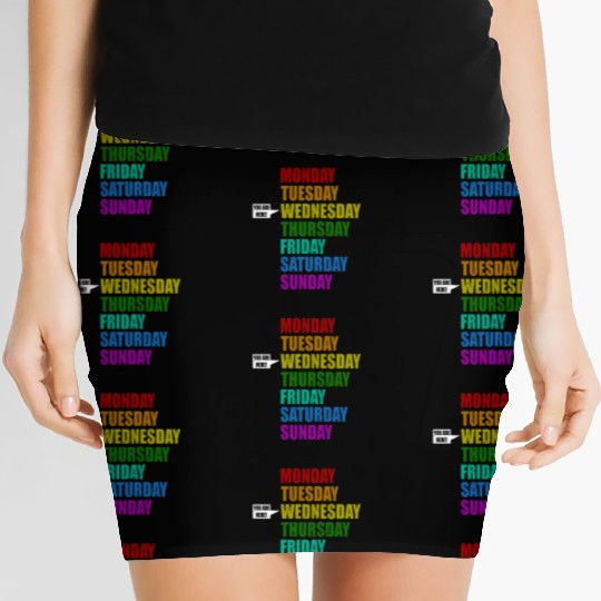 Funny You Are Here Weekly Days Humor - Wednesday Women's Mini Skirts