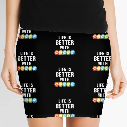 Life is Better with a Bingo Daubers Professional Women's Mini Skirts