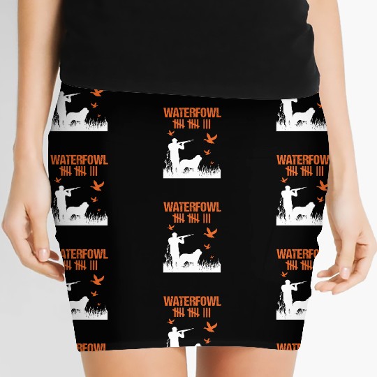 Funny Waterfowl Hunting Score Card Duck Hunting Women's Mini Skirts