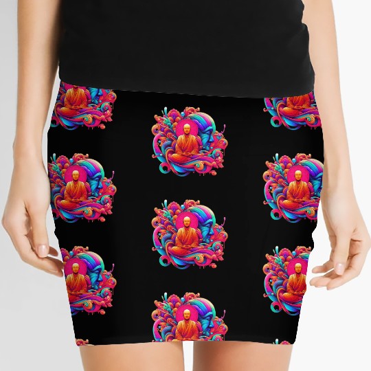 Monk Positive Vibes Women's Mini Skirts