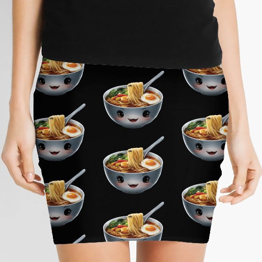 Happy Ramen Realistic Women's Mini Skirts
