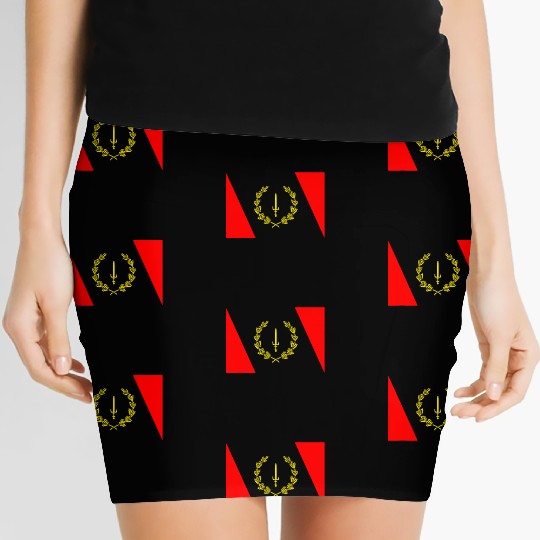 African American Heritage Flag 1967 Black History Women's Mini Skirts