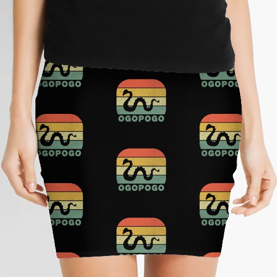 Ogopogo Retro Lake Monster Cryptid Women's Mini Skirts