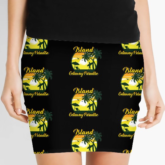 Island Getaway Paradise Women's Mini Skirts