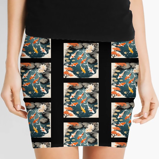 Koi Pond 2 Women's Mini Skirts