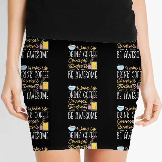 School Counselor Coffee Wake Up Women's Mini Skirts