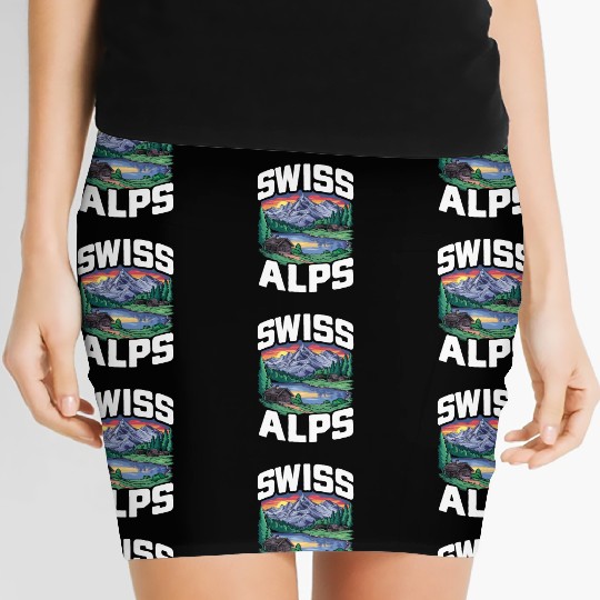 Swiss Alps Switzerland. Women's Mini Skirts