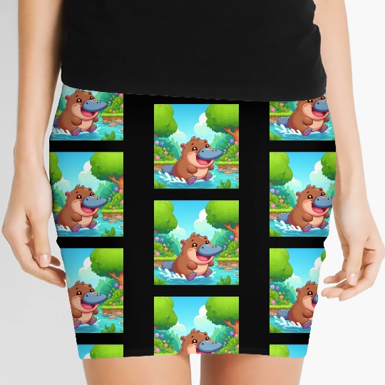 The hippo-platypus Women's Mini Skirts