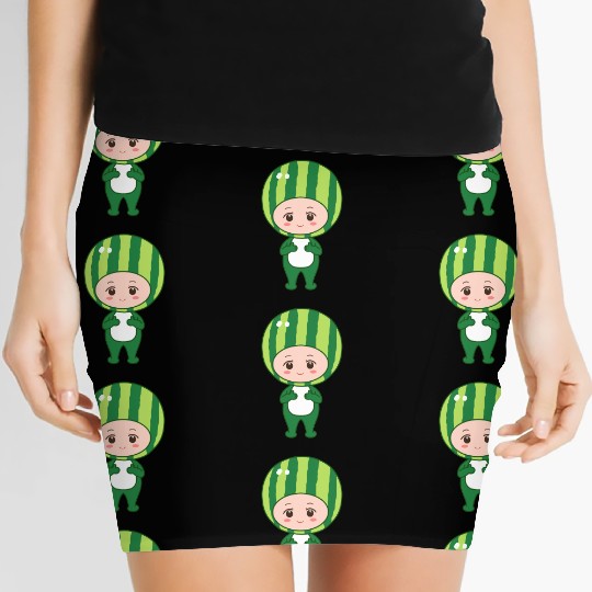back to school watermelon Women's Mini Skirts