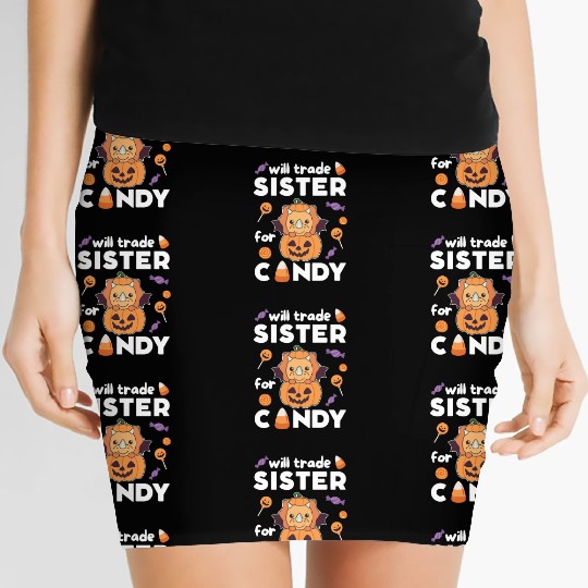 Triceratops Halloween Trade Sister For Candy Women's Mini Skirts