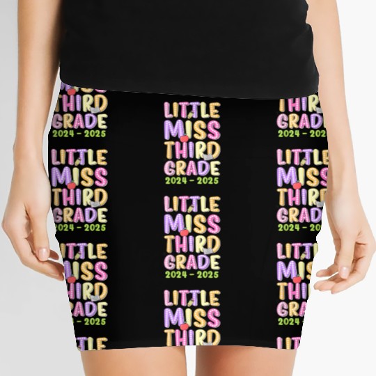 Little Miss Third Grade Girls Kid Back To School 2 Women's Mini Skirts