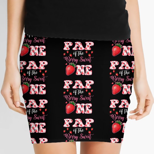 Pap Of The Berry Sweet One Strawberry First Birthd Women's Mini Skirts