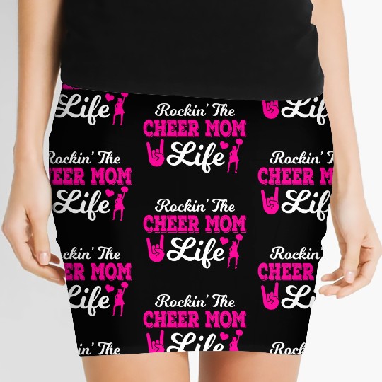 Rockin Cheer Mom Life Cheerleading Mother's Day Women's Mini Skirts