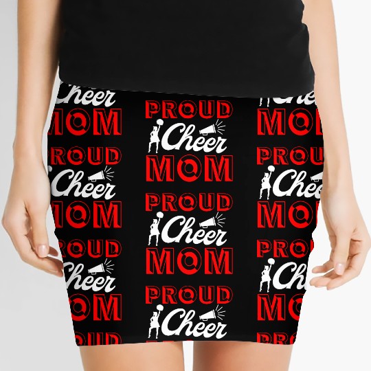 Proud Cheer Mom Cheerleading Mommy Mother's Day Women's Mini Skirts