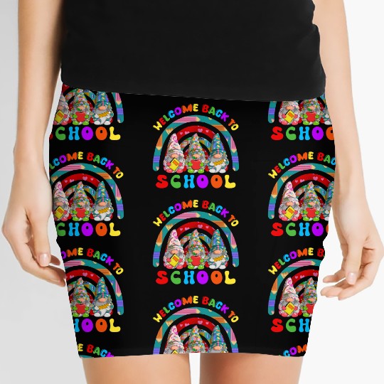 Welcome Back To School Gnome Lovers Women's Mini Skirts