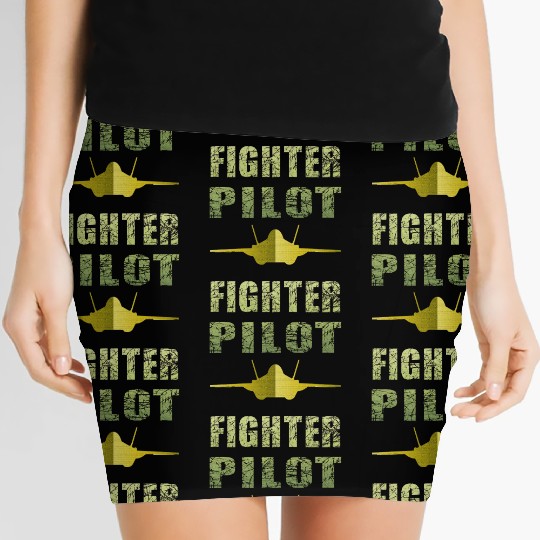 Fighter Pilot F-35 Art Design Women's Mini Skirts
